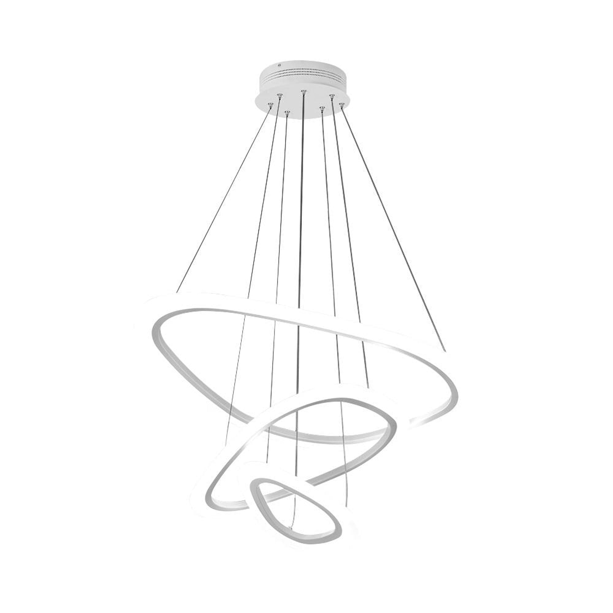 Modern White Ring LED Chandelier - Image 6