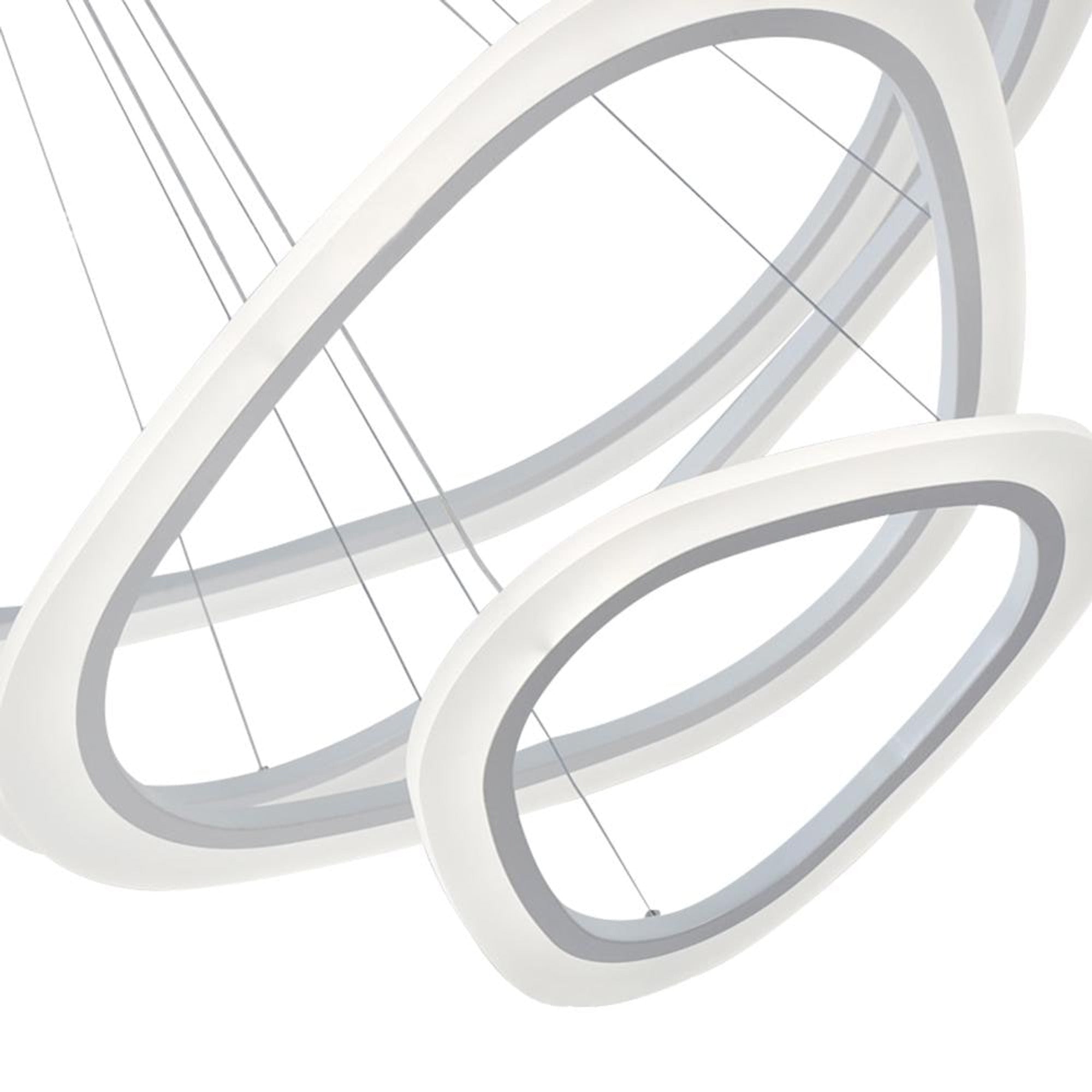 Modern White Ring LED Chandelier - Image 8