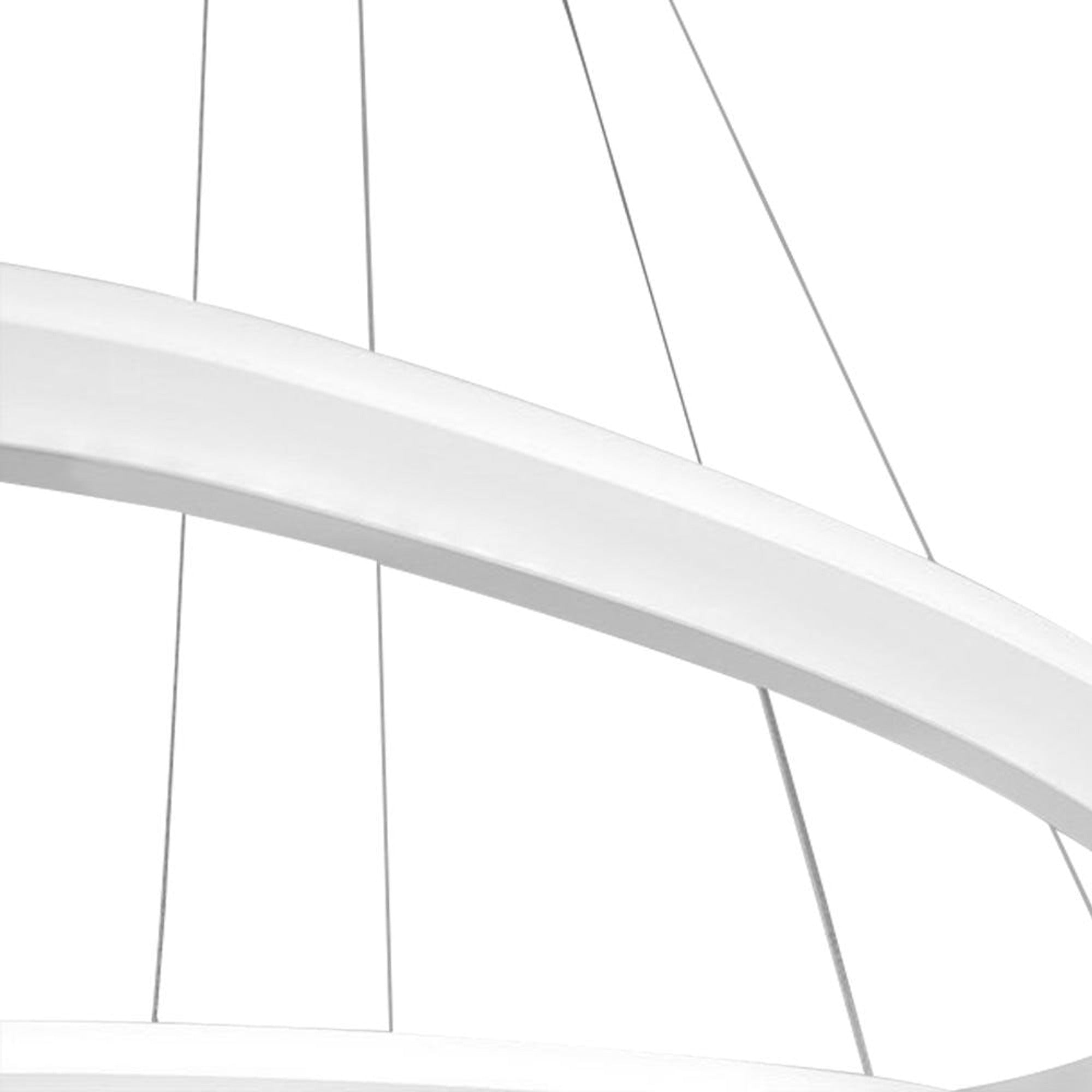 Modern White Ring LED Chandelier - Image 9