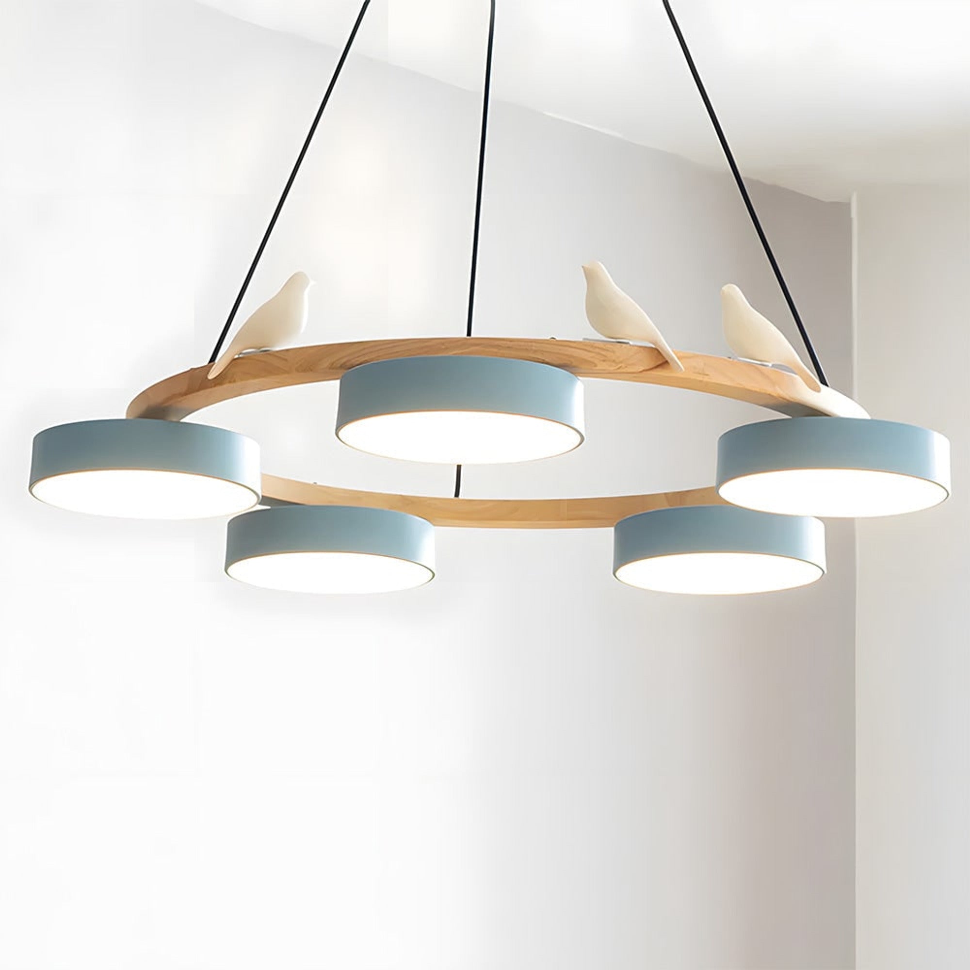 Modern Wood Bird LED Chandeliers - Image 6