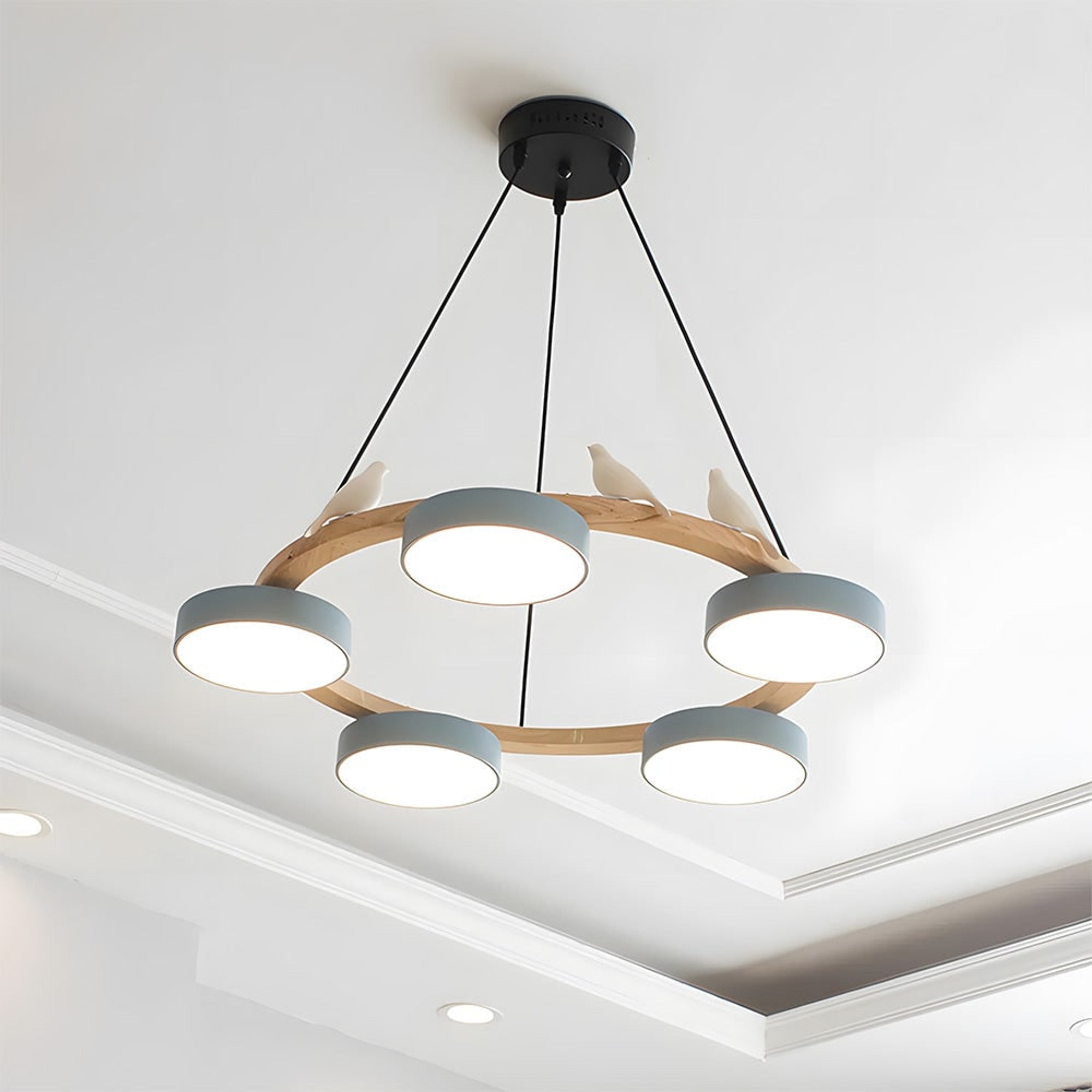 Modern Wood Bird LED Chandeliers - Image 7