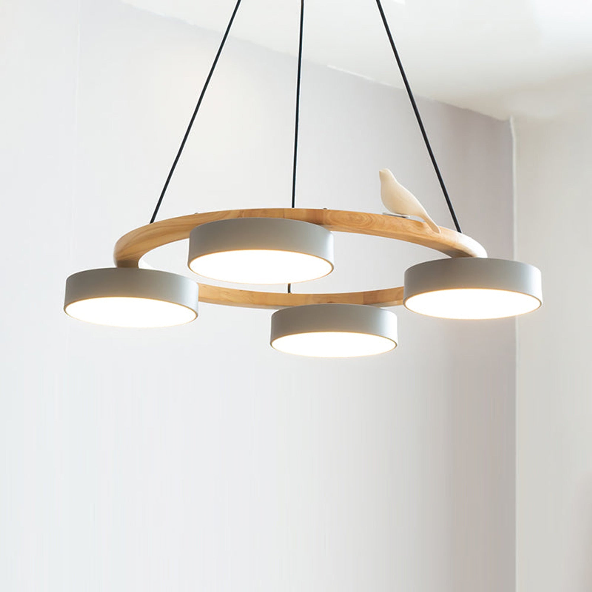 Modern Wood Bird LED Chandeliers - Image 8