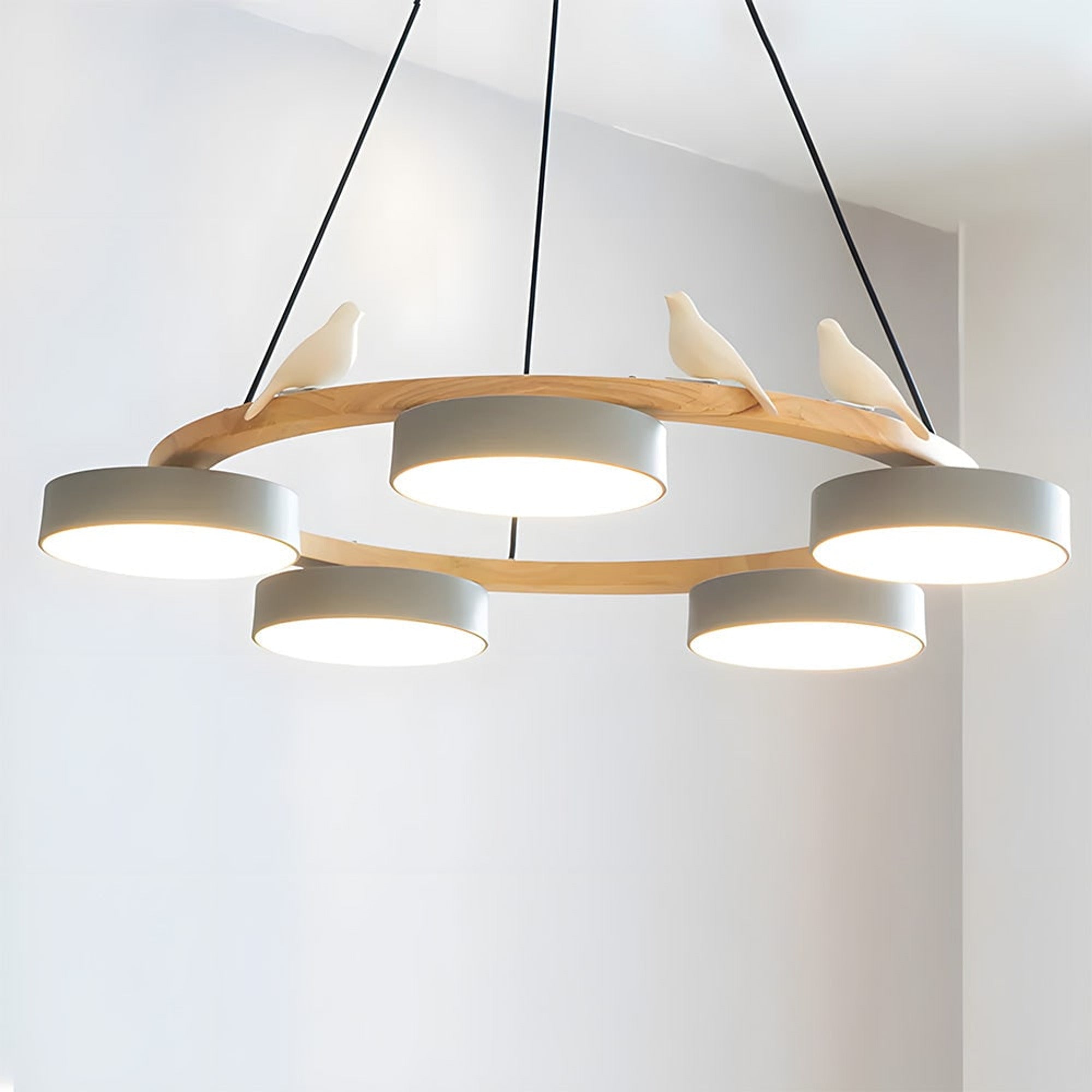 Modern Wood Bird LED Chandeliers - Image 9