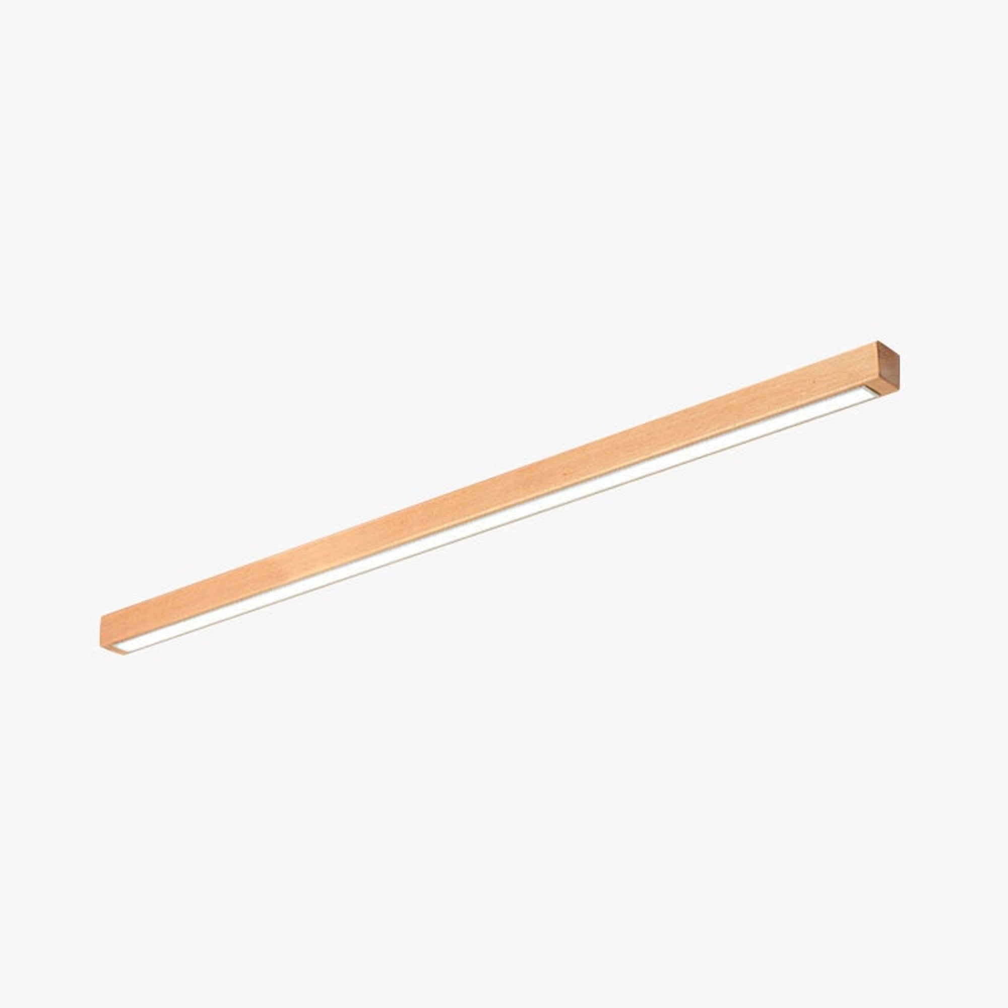 Modern Wooden LED Chandeliers Linear Ceiling Light With Acrylic Shade - Image 1