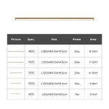 Modern Wooden LED Chandeliers Linear Ceiling Light With Acrylic Shade - Image 9