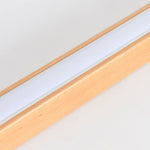 Modern Wooden LED Chandeliers Linear Ceiling Light With Acrylic Shade - Image 15