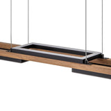 Modern Wooden Linear Island LED Chandeliers - Image 11