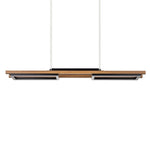 Modern Wooden Linear Island LED Chandeliers - Image 5