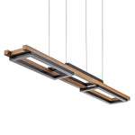 Modern Wooden Linear Island LED Chandeliers - Image 6