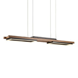 Modern Wooden Linear Island LED Chandeliers - Image 8