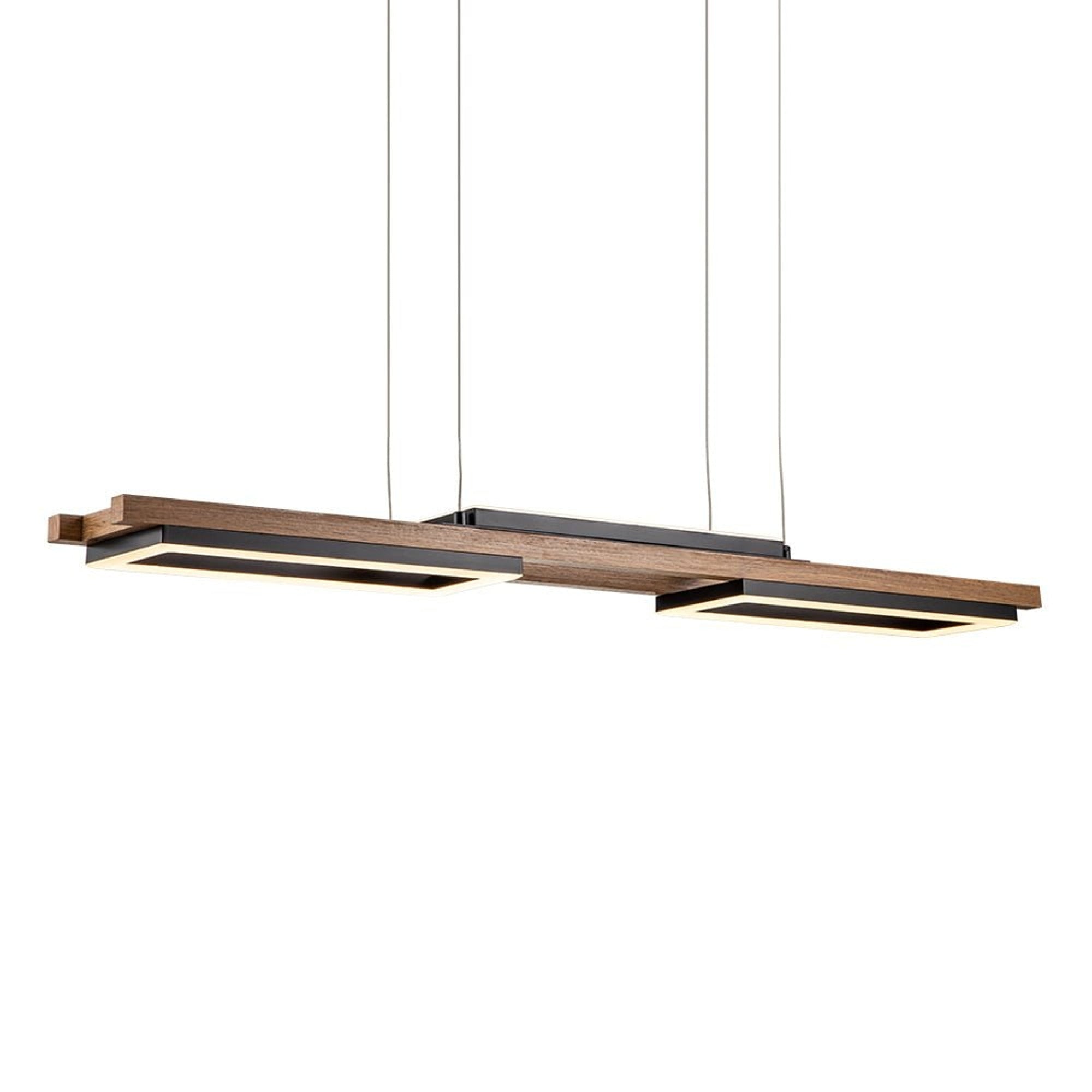 Modern Wooden Linear Island LED Chandeliers - Image 8