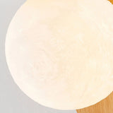 Modern Wooden Wall Mounted Globe Sconces With Glass Diffuser - Image 4