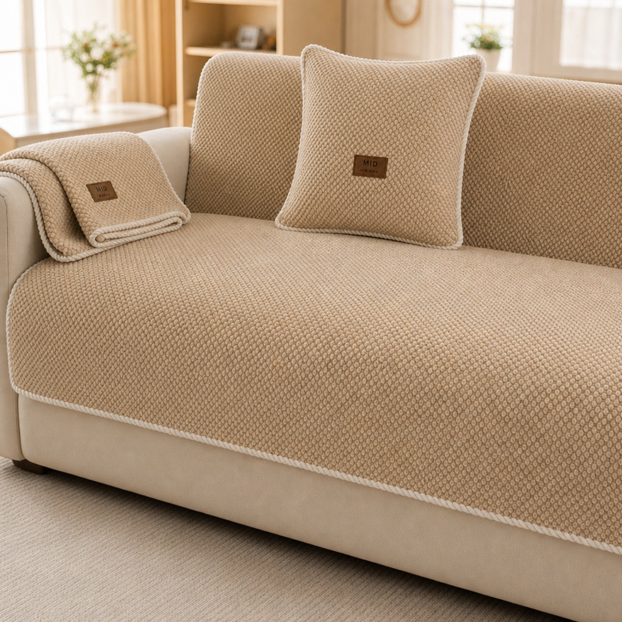 Modular Sofa Cover With Chenille Texture And Anti-Slip Dots - Image 1
