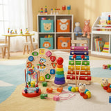 Montessori 5-in-1 Wooden Activity Set For Babies - Image 1