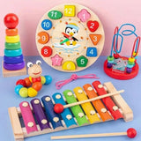 Montessori 5-in-1 Wooden Activity Set For Babies - Image 7