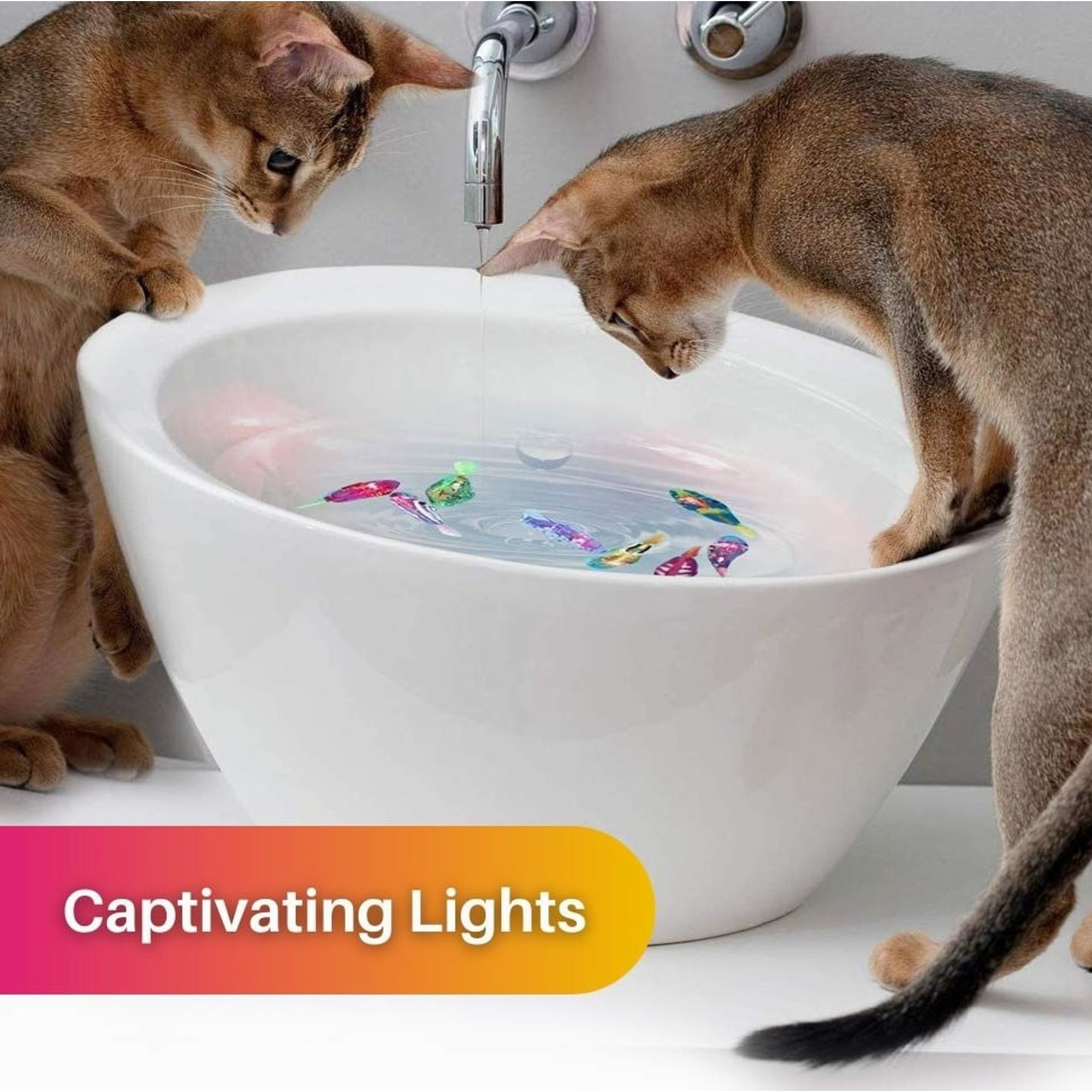 Motion Activated Swimming Fish Cat Toy With Flashing Lights And Realistic Motor Action - Image 9