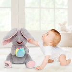 Musical Elephant Plush Toy With Peek-A-Boo Ears And Soothing Melodies For Toddlers - Image 1