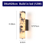 Natural Marble Wall Lights With Cylindrical Shades - Image 8