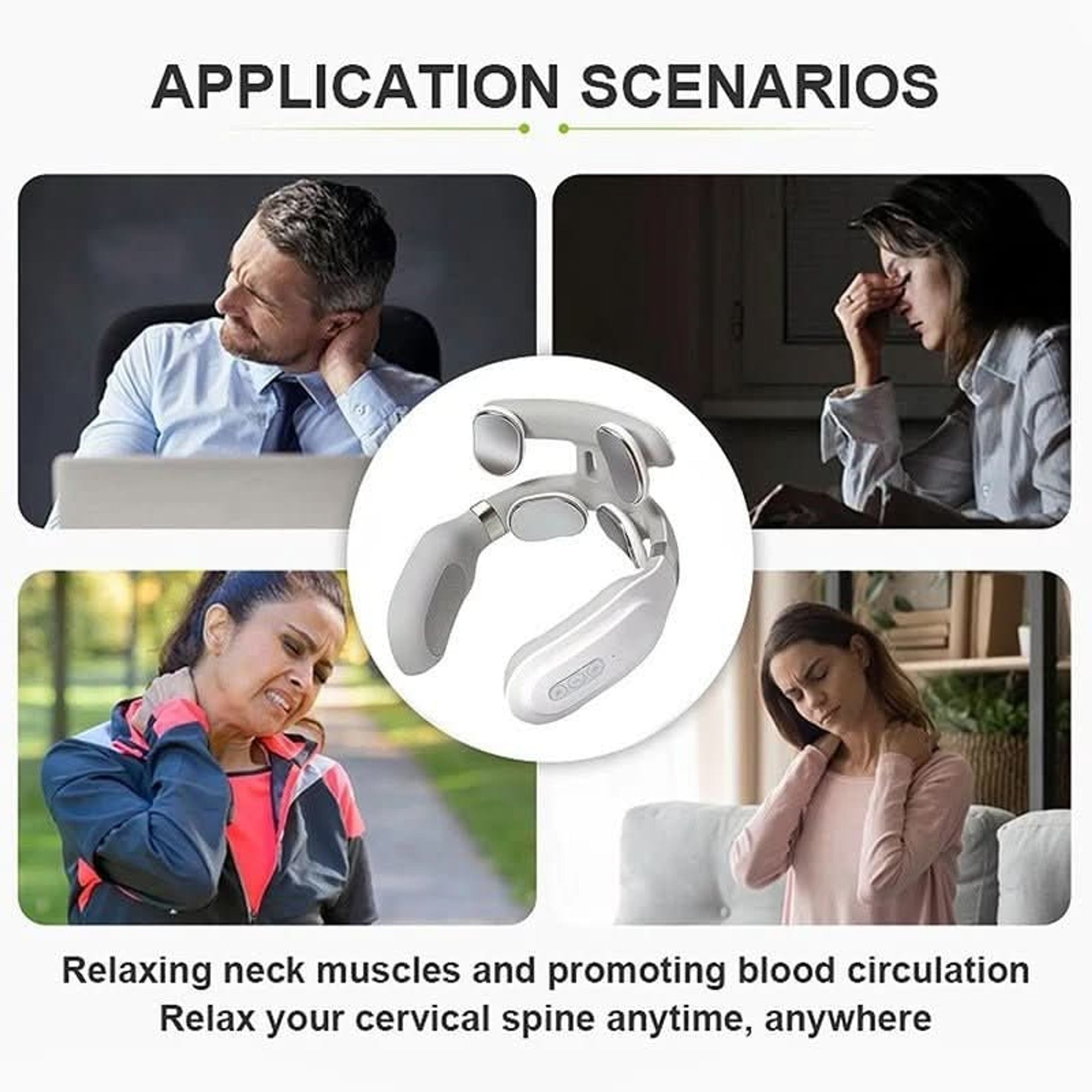 Neck Massager With Heat And Vibration For Deep Stress Relief - Image 3