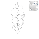 Neo Deco Chandeliers With Cobalt Glass Spheres - Image 17