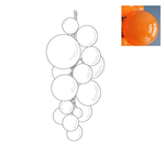 Neo Deco Chandeliers With Cobalt Glass Spheres - Image 18
