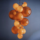 Neo Deco Chandeliers With Cobalt Glass Spheres - Image 2