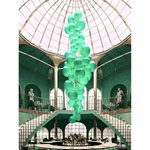 Neo Deco Chandeliers With Cobalt Glass Spheres - Image 3
