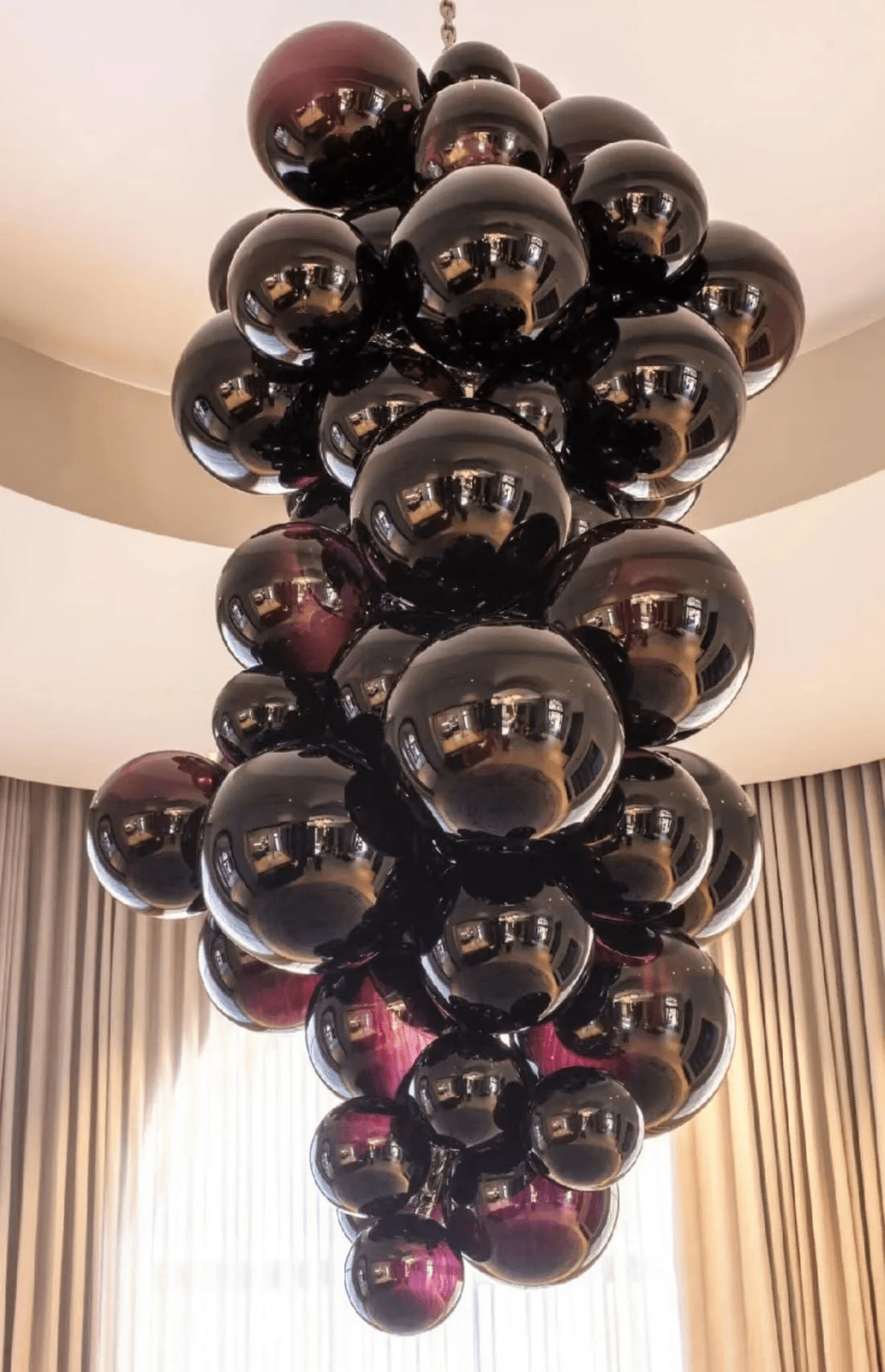 Neo Deco Chandeliers With Cobalt Glass Spheres - Image 6