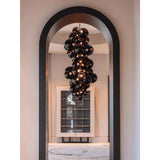 Neo Deco Chandeliers With Cobalt Glass Spheres - Image 9