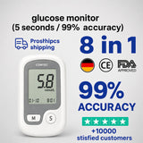 Non-Painful Glucometer Glucose Monitor Portable Fingertip Digital Display - Image 1