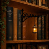 Ornate Wrought Iron Hanging Bookshelf Light - Image 3