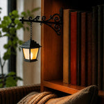 Ornate Wrought Iron Hanging Bookshelf Light - Image 4