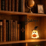 Ornate Wrought Iron Hanging Bookshelf Light - Image 8