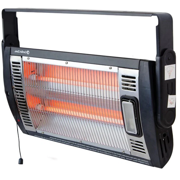 Outdoor Infrared Heater Electric Wall Mounted Patio With 1500w Light Bulb And Adjustable Angle - Image 2