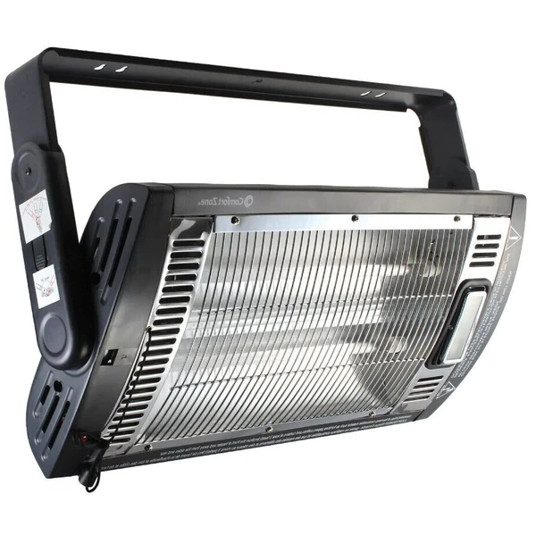 Outdoor Infrared Heater Electric Wall Mounted Patio With 1500w Light Bulb And Adjustable Angle - Image 3