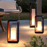 Outdoor Landscape Rectangular Frame Cylindrical Diffuser Plastic Black White - Image 12
