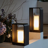 Outdoor Landscape Rectangular Frame Cylindrical Diffuser Plastic Black White - Image 10