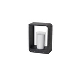 Outdoor Landscape Rectangular Frame Cylindrical Diffuser Plastic Black White - Image 7