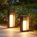 Outdoor Landscape Rectangular Frame Cylindrical Diffuser Plastic Black White - Image 16