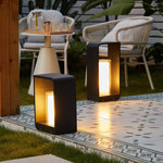 Outdoor Landscape Rectangular Frame Cylindrical Diffuser Plastic Black White - Image 15