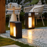 Outdoor Landscape Rectangular Frame Cylindrical Diffuser Plastic Black White - Image 15