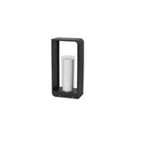 Outdoor Landscape Rectangular Frame Cylindrical Diffuser Plastic Black White - Image 8