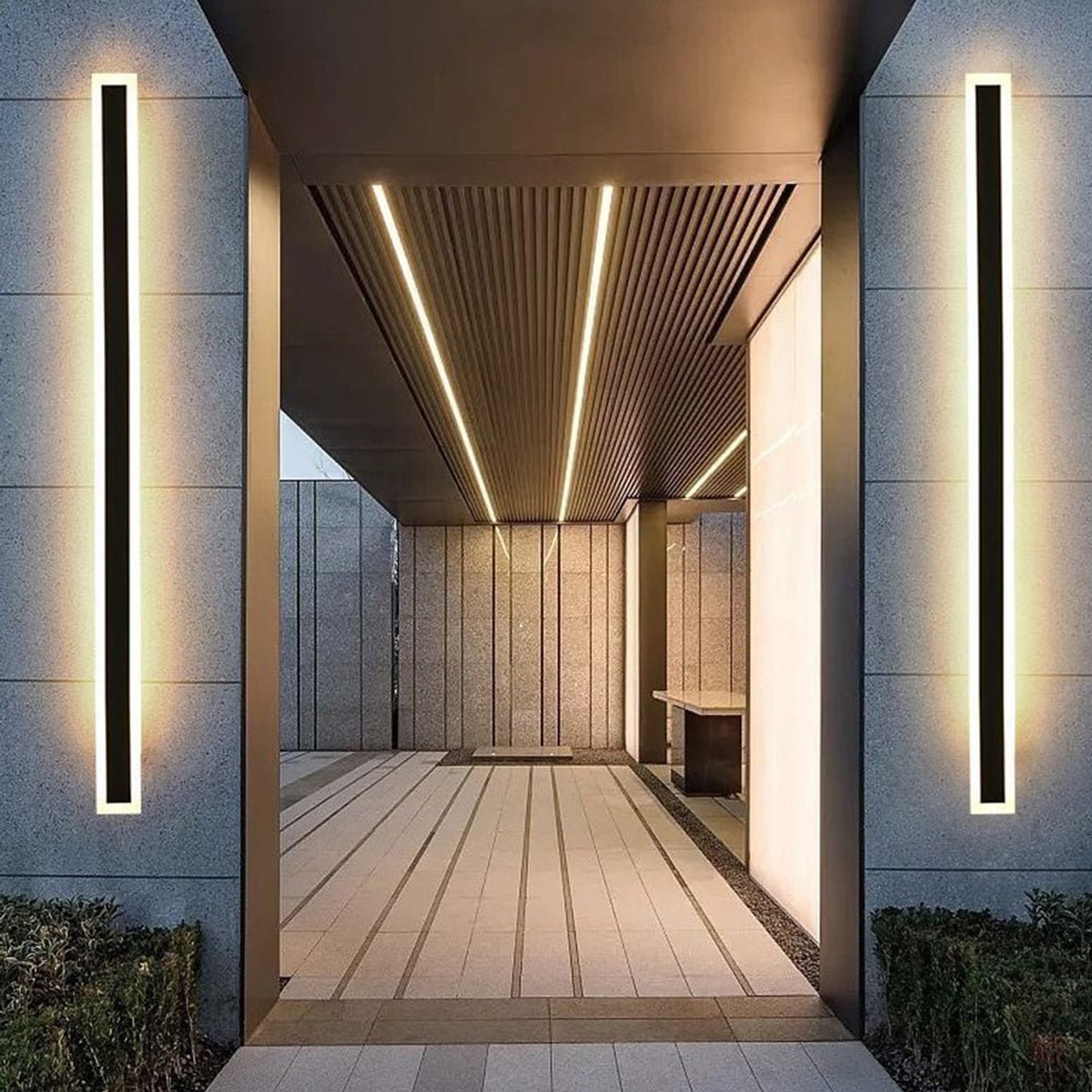 Outdoor Led Wall Vertical Rectangular Acrylic Minimalist - Image 1