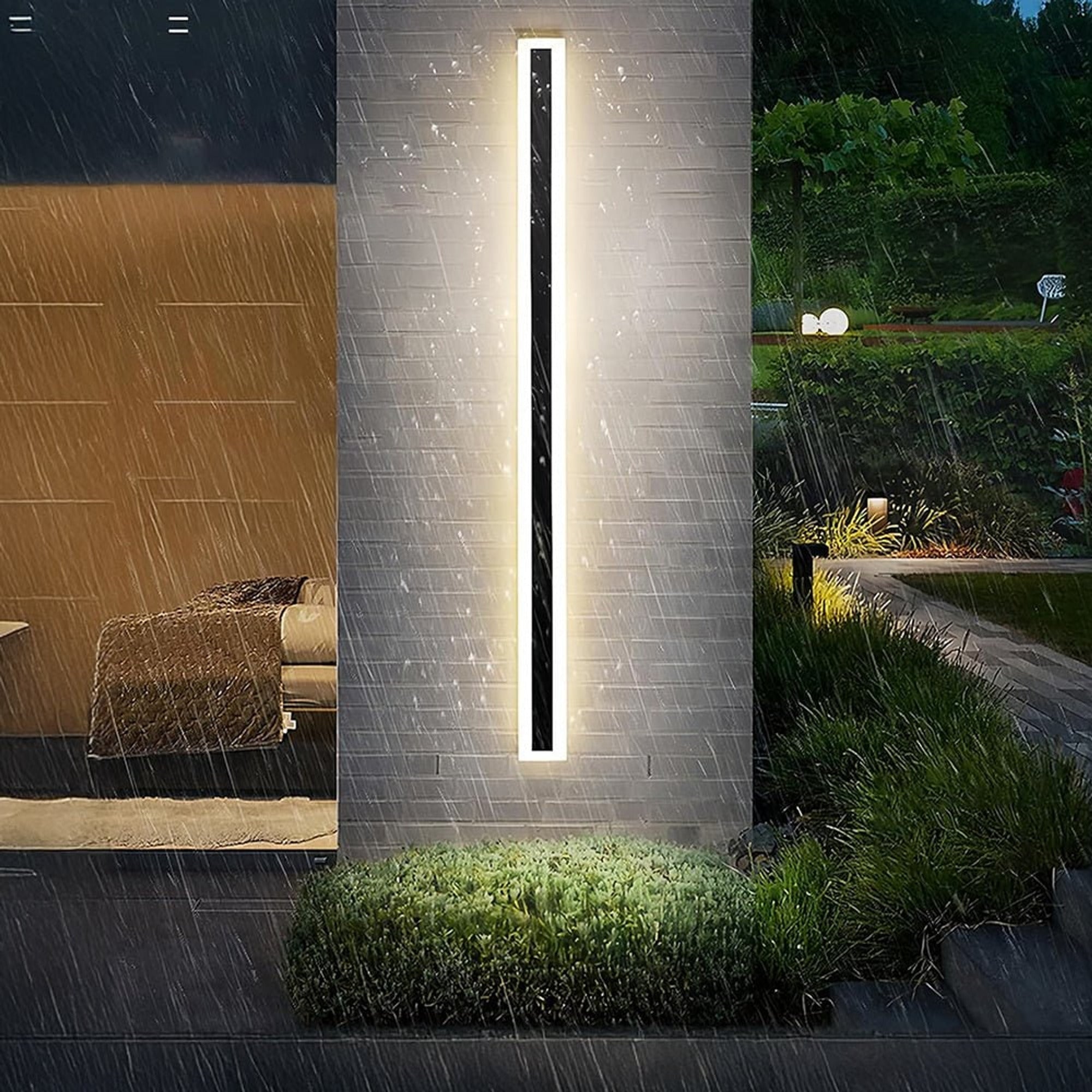 Outdoor Led Wall Vertical Rectangular Acrylic Minimalist - Image 2