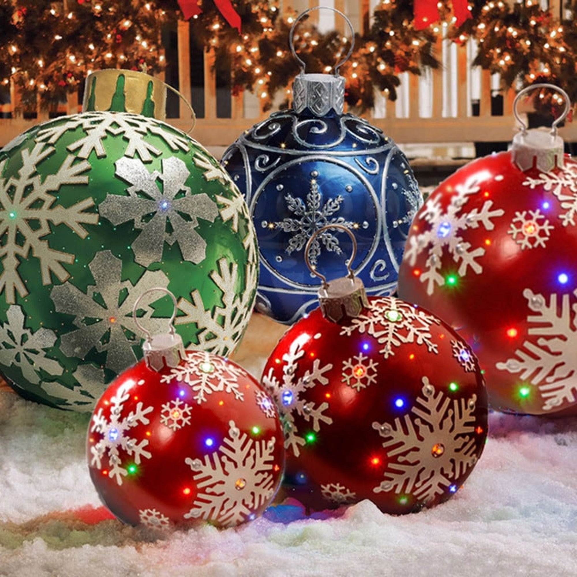 Outdoor PVC Inflatable Christmas Ornament Ball - Image 1