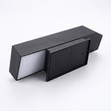 Outdoor Wall Sconce with Streamlined Rectangular Unit and LED - angle