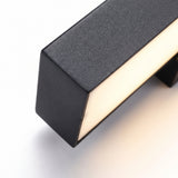 Outdoor Wall Sconce with Streamlined Rectangular Unit and LED - detail
