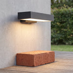Outdoor Wall Sconce with Streamlined Rectangular Unit and LED - scale