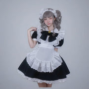 Party Costume Halloween French Maid Dress For Women With Apron And Puff Sleeves Plus Size Charming Design - Image 7