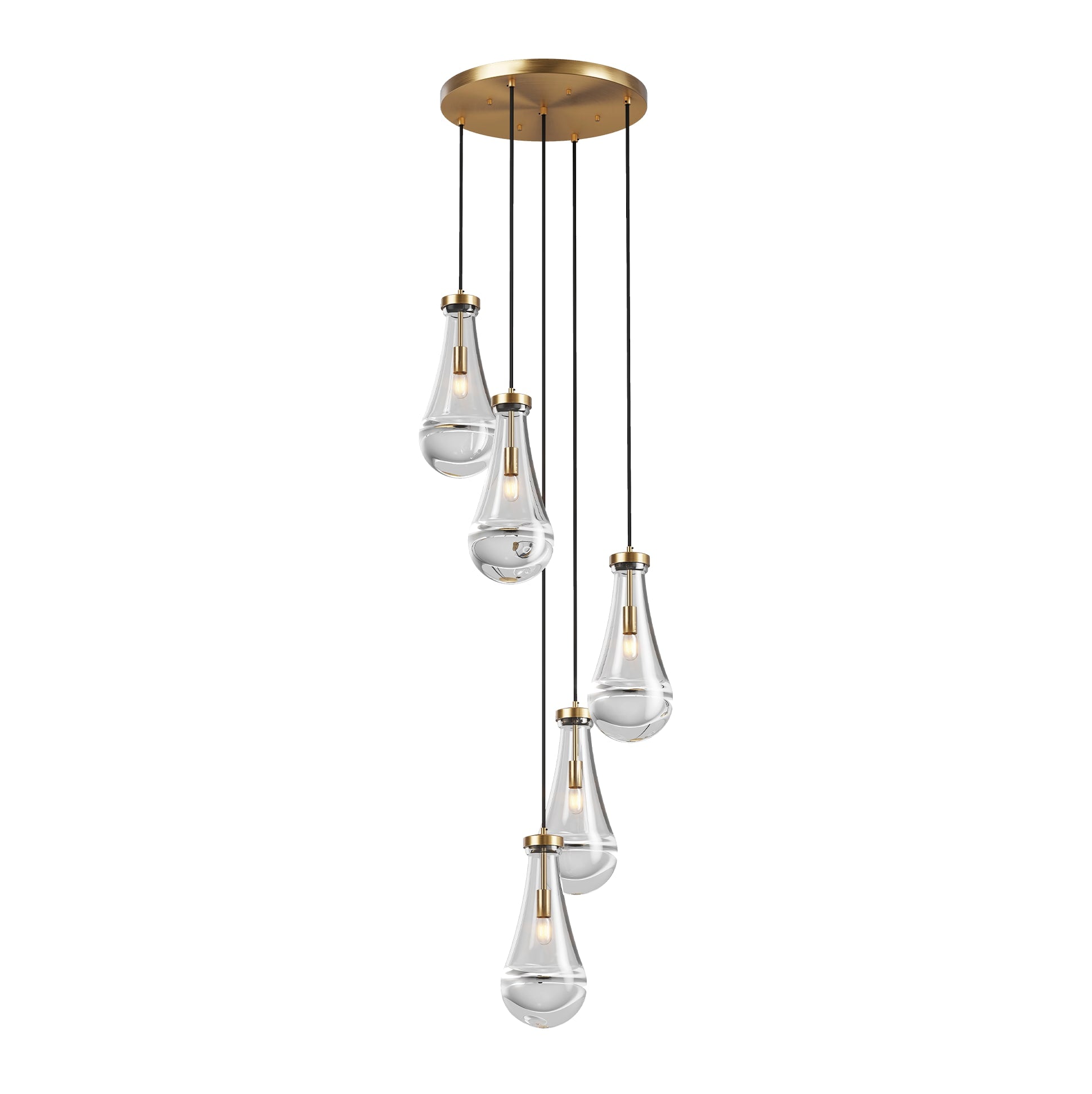 Pendant Light Fixture Cluster Adjustable Hanging For Kitchen Island - Image 14